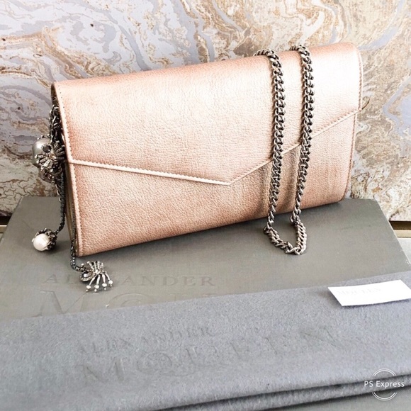Alexander McQueen Handbags - Sold New Alexander McQueen Spider Chain Clutch
